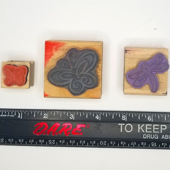 Insect/Bug and Animal Wooden Rubber Stamp Lot- Includes Nine Pieces - Picture 7 of 7